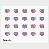 Sticker Carré Conception de fans de courses en colère v2 (Feuille)