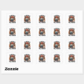 Sticker Carré Conception de gnome livre (Feuille)