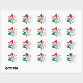 Sticker Carré Conception de la Trinacrie méduse sicilienne (Feuille)