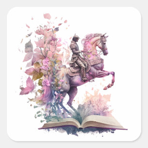 Sticker Carré Conception de l'auteur du livre d'Imaginaires