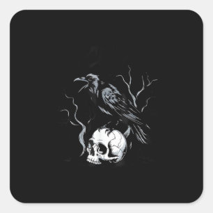 Sticker Carré Conception de mème d'humour de l'oiseau drôle F-Ca