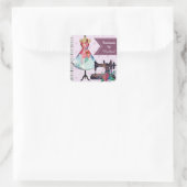 Sticker Carré Conception de mode et artisanat personnalisé artis (Sac)