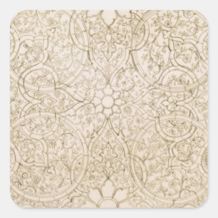 Sticker Carré Conception de plafond pour la salle de perle, à