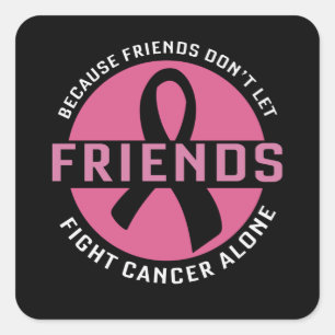 Sticker Carré Conception de sensibilisation au cancer du sein po