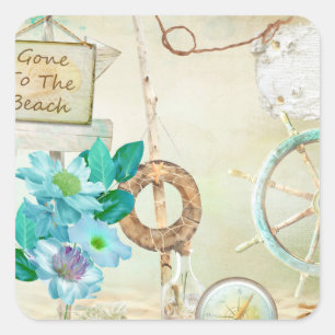 Sticker Carré Conception de série nautique 2