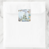 Sticker Carré Conception de série nautique 4 (Sac)