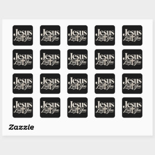 Sticker Carré Conception de sublimation chrétienne