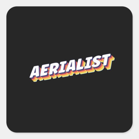 Sticker Carré Conception de texte Vintage (Devant)