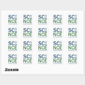 Sticker Carré Conception de typographie pour professeur de scien (Feuille)