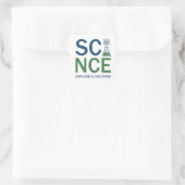 Sticker Carré Conception de typographie pour professeur de scien (Sac)