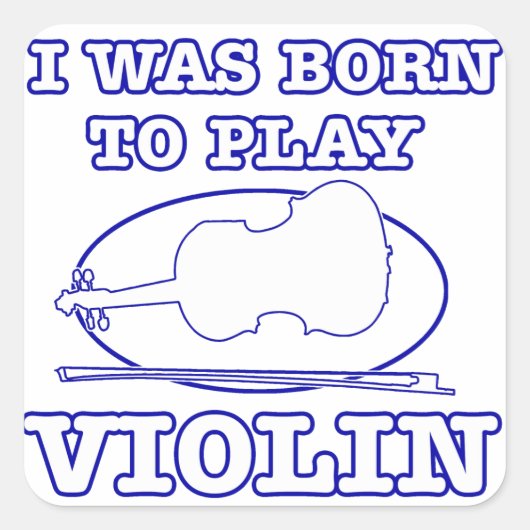 Sticker Carré conception de violon (Devant)