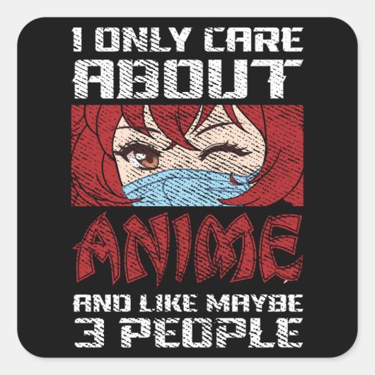 Sticker Carré Conception des devis | Je ne m'intéresse qu'à Anim (Devant)