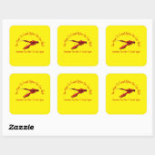 Sticker Carré Conception des écrevisses (Feuille)