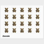 Sticker Carré Conception d'étiquette abstraite Luxe Argent (Feuille)