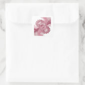 Sticker Carré Conception d'étiquette abstraite rose unique (Sac)