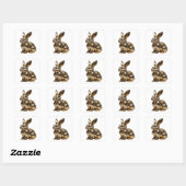 Sticker Carré Conception d'étiquette argentée accrocheuse (Feuille)