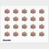 Sticker Carré Conception d'étiquette argentée MARVELOUS unique (Feuille)