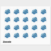 Sticker Carré Conception d'étiquette de roue dentée alimentée pa (Feuille)