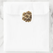 Sticker Carré Conception d'étiquette Dynamic Silver GOLDEN ROSES (Sac)