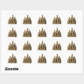 Sticker Carré Conception d'étiquette grise abstraite originale (Feuille)