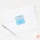 Sticker Carré conception d'étoile bleue cool (Enveloppe)