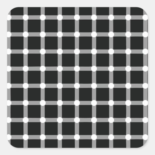 Sticker Carré Conception d'illusion optique Disparition des poin (Devant)