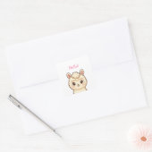 Sticker Carré Conception d'illustration de lama mignon (Enveloppe)