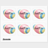 Sticker Carré Conception d'oeufs de Pâques (Feuille)