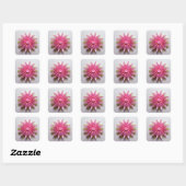Sticker Carré Conception d'origami floral rose complexe (Feuille)