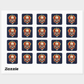 Sticker Carré Conception du souffleur de feu (Feuille)
