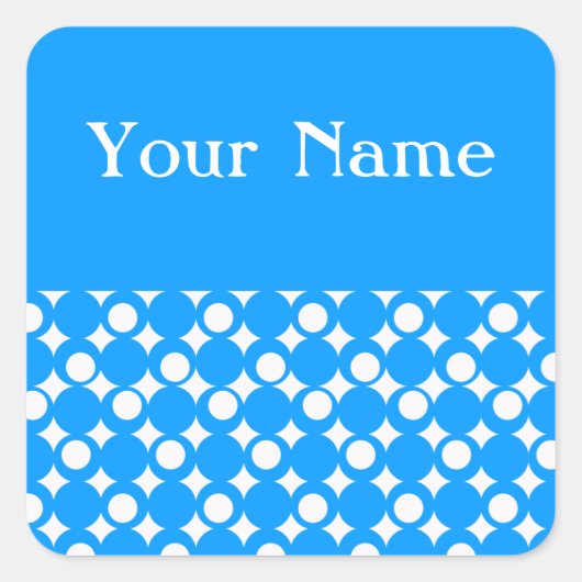 Sticker Carré Conception d'une balle bleu clair @ Emporio Moffa (Devant)