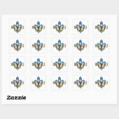 Sticker Carré Conception élégante de golf Fleur de Lis (Feuille)