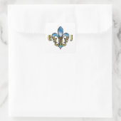 Sticker Carré Conception élégante de golf Fleur de Lis (Sac)