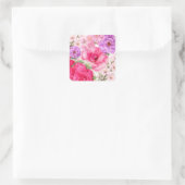 Sticker Carré Conception florale (Sac)