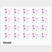 Sticker Carré Conception Florale Pour Vous (Feuille)