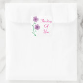 Sticker Carré Conception Florale Pour Vous (Sac)