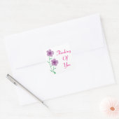 Sticker Carré Conception Florale Pour Vous (Enveloppe)