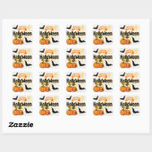 Sticker Carré Conception Joyeux Halloween (Feuille)