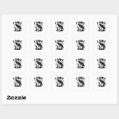 Sticker Carré Conception minimale essentielle propre F Caw F (Feuille)