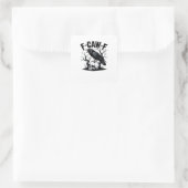 Sticker Carré Conception minimale essentielle propre F Caw F (Sac)