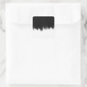 Sticker Carré Conception moderne de boîtes noires blanches brune (Sac)