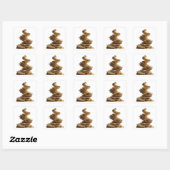 Sticker Carré Conception originale d'autocollant argenté 3 (Feuille)