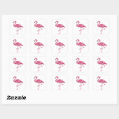 Sticker Carré Conception originale de décalque FLAMINGO rose (Feuille)