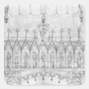 Sticker Carré Conception pour la galerie des rois sur la fa � ad