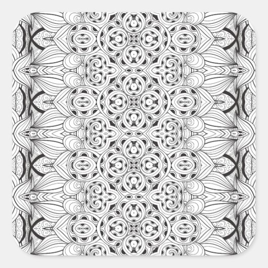 Sticker Carré Conception tribale (Devant)