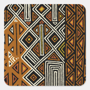 Sticker Carré Conception Tribale Africaine Kuba