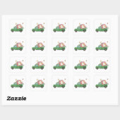 Sticker Carré Conceptions de sublimation de fleurs (Feuille)