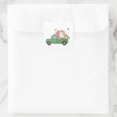 Sticker Carré Conceptions de sublimation de fleurs (Sac)