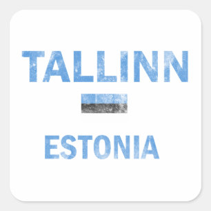 Sticker Carré Conceptions de Tallinn Estonie