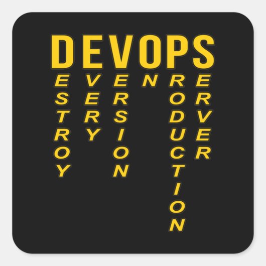 Sticker Carré Concepts Définition Programmeur informatique infor (Devant)